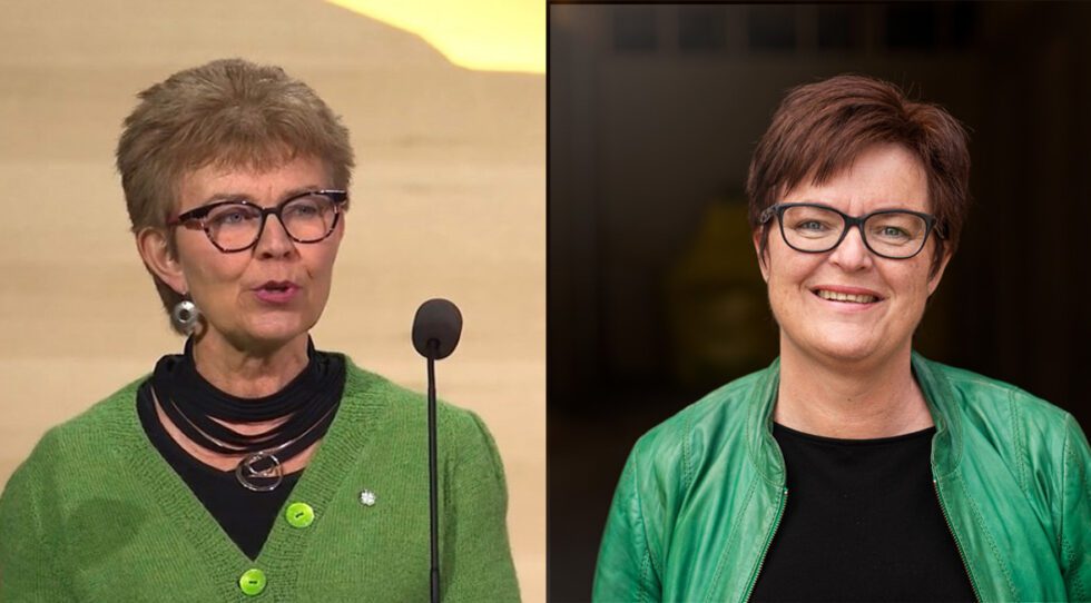 Kathrine Kleveland (t.v., foto: Senterpartiet) og Heidi Greni (foto: Ole Kirknes)