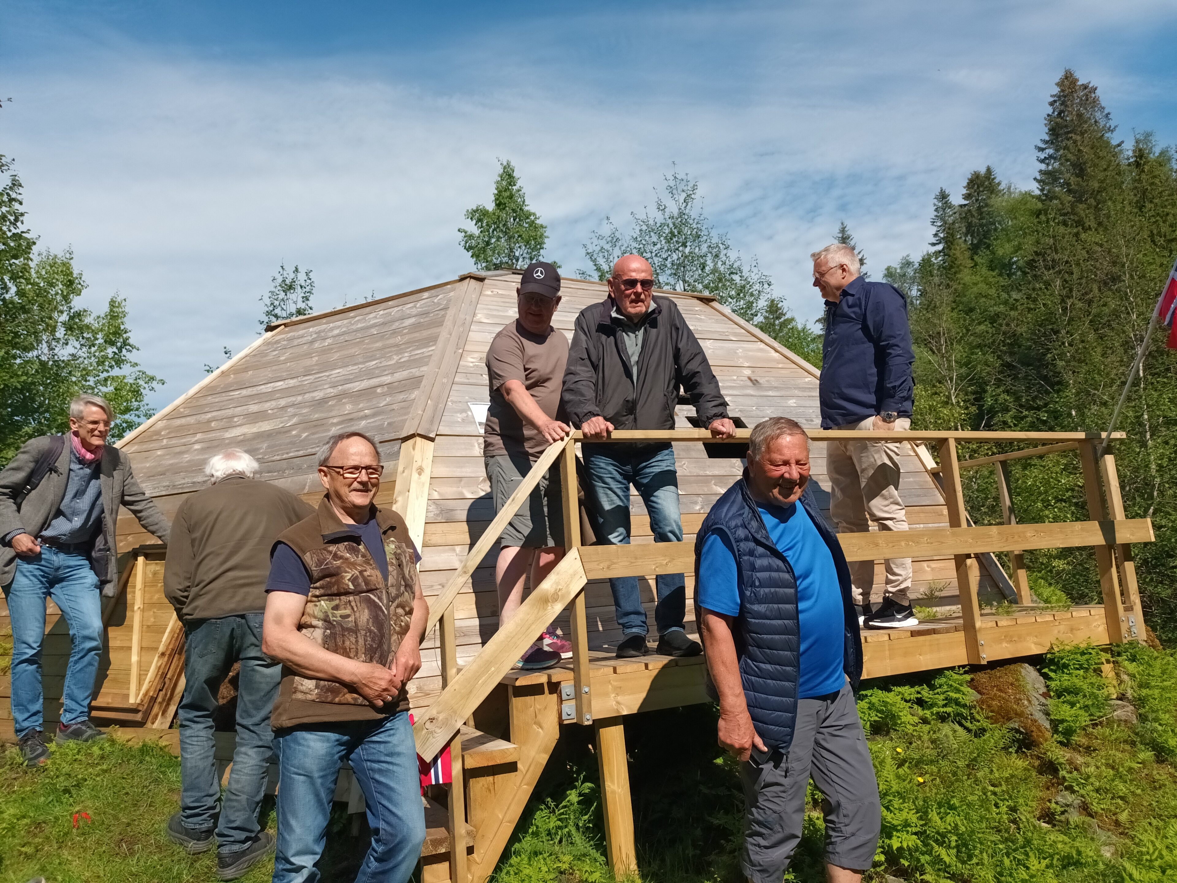 F.v: Johan Fredrik Urnes, Odd Bjørkli, Kristian Rolstad, Frank Fuglem, Rolf Harry Korstad, Øivind Haagensatad og Eugen G. Sørmo. Foto: Brit Bjørkli