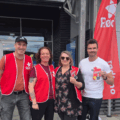 Fra venstre: Jens Morten Nilsen, Hege Bae Nyholt, Tina Haugen og Eldar Borge. Foto: Rødt