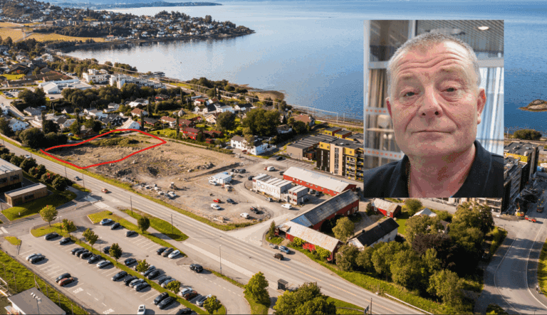De nye leilighetene bygges på Vikhammerstrand. Foto: SEBO Boliger AS / Innfelt foto: Steinar Johnsen (arkiv)
