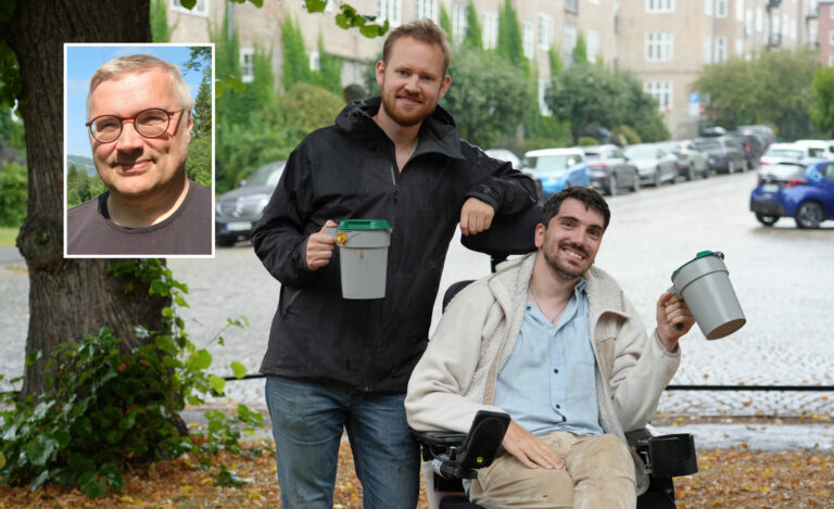 Bøssebærere: Johannes Rødningen og Amir Hashani (Pressefoto). Innfelt: Ordfører Eugen Gravningen Sørmo. Arkivfoto: Sindre Eliassen