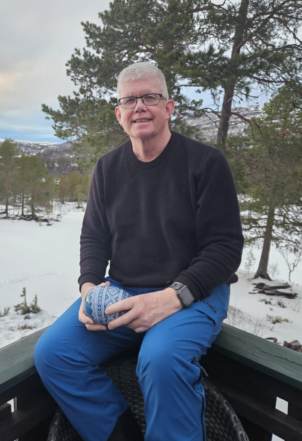 Hva har Roar Stokdal Fiske i påskeeggeti år, tro? Svaret finner du kanskje nedenfor. Foto: Privat